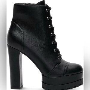 Jessica Simpson Imala Black Platform Ankle Boots